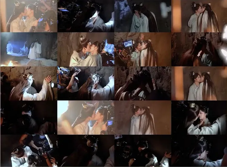 一場吻戲多角度拍了20次。翻攝豬離開了它的外套OO微博