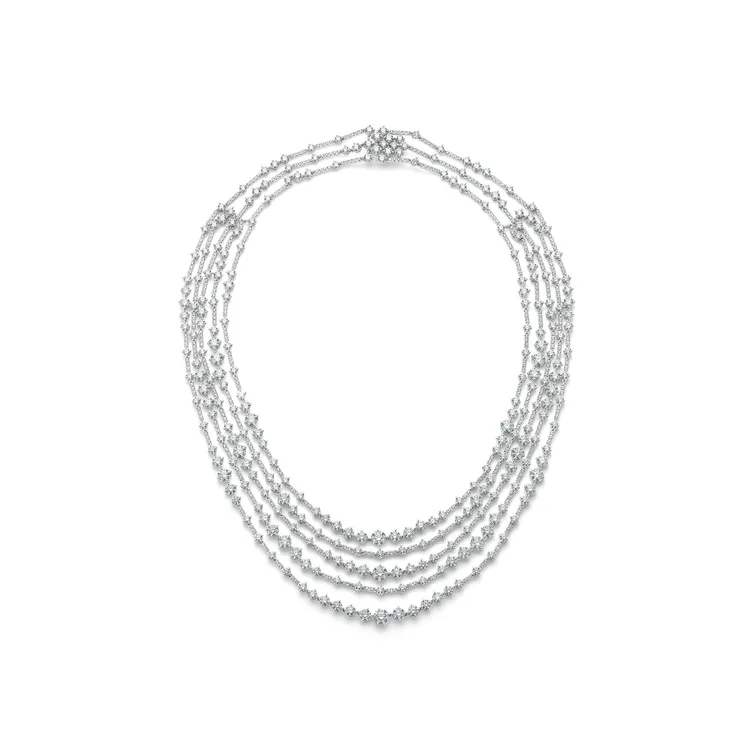 De Beers Arpeggia高級珠寶五行鑽石項鍊，655萬元。品牌提供