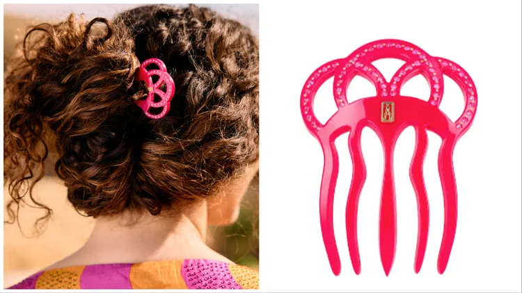 晶燦雲海髮簪5齒（洋紅），8600元。品牌提供