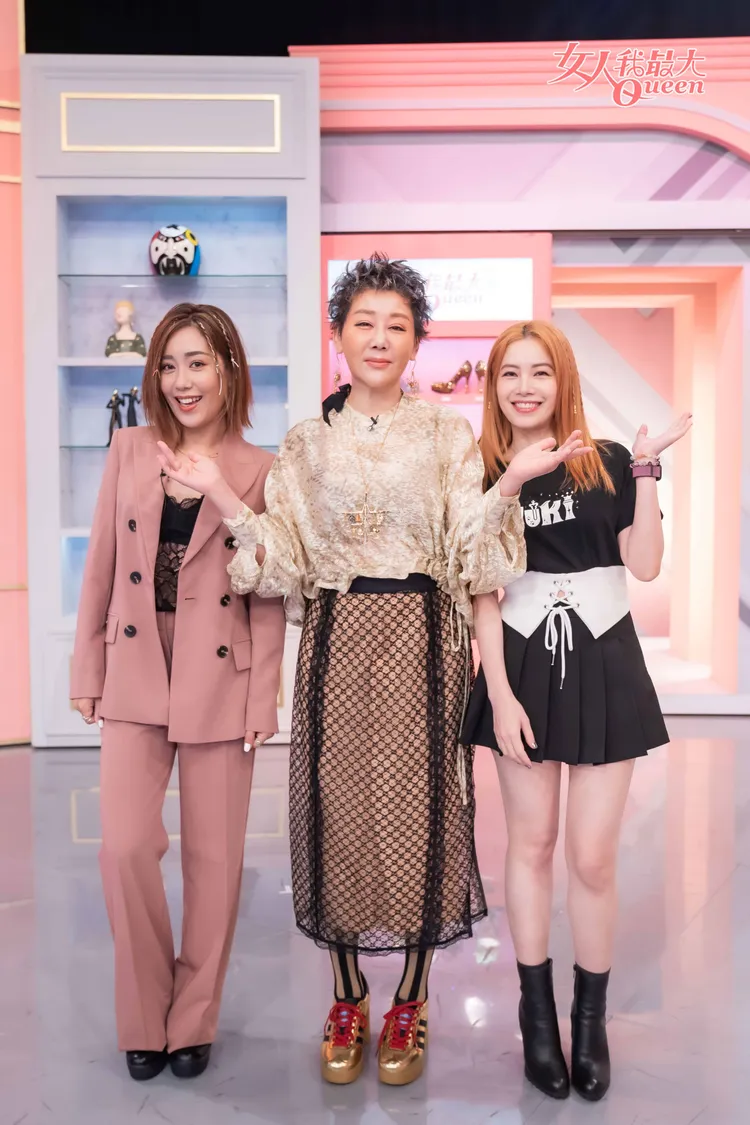 徐懷鈺、米非錄製《女人我最大》。TVBS提供