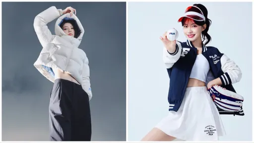 韓素希冬天有羽絨衣不怕「炫腹」 與同事李多慧跨海挺FILA