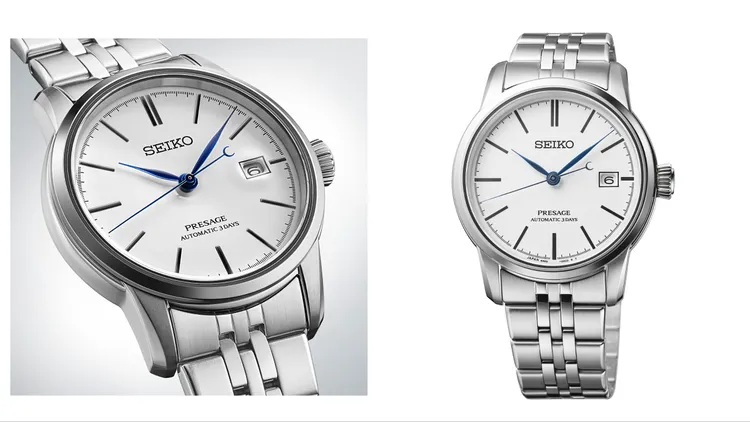 琺瑯面盤SPB403J1，40.2mm，6R55機械機芯，自動上鍊（手上鍊），動力儲存72小時，不鏽鋼錶殼、錶帶，雙弧面藍寶石水晶鏡面，防水10氣壓，4萬7000元。品牌提供