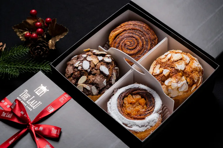 涵碧樓聖誕麵包1盒四入650元。業者提供