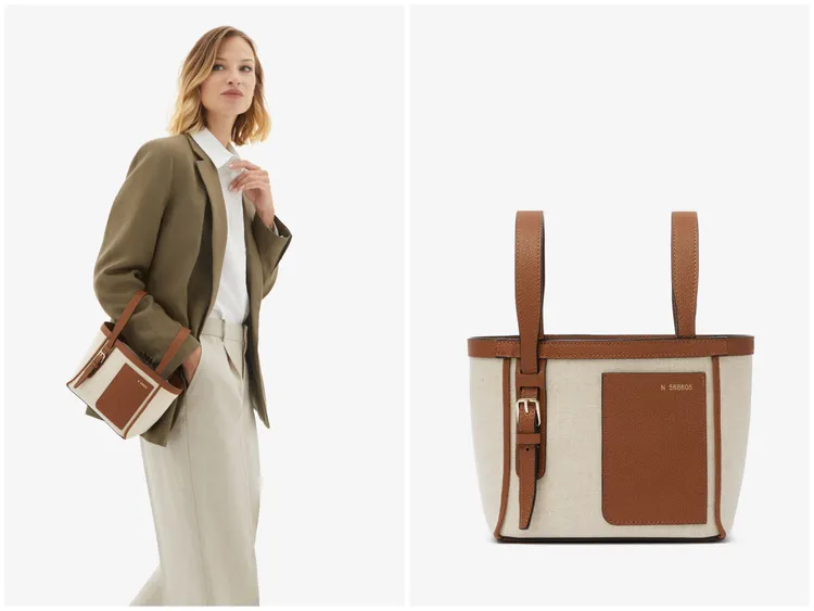 Valextra 2024春夏系列Bucket Micro Canvas包款。品牌提供