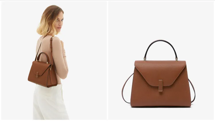 Iside Chocolate包款呈現極具質感的巧克力色。品牌提供