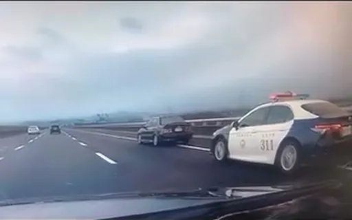 國道瘋狂蛇行!違規車拒警攔查 民眾幫擋車驚險畫面曝光