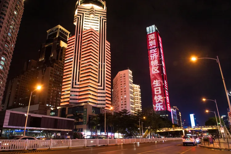 深圳市區。新華社