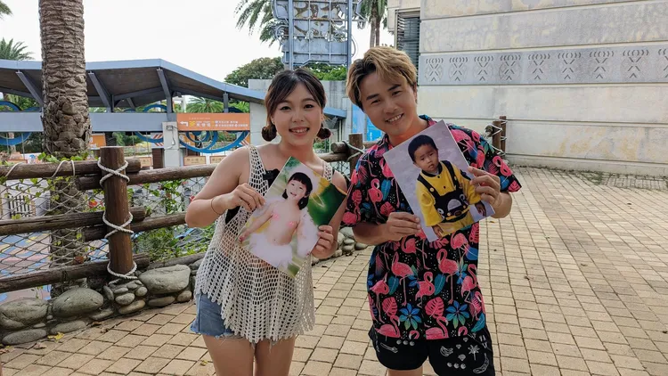 32歲陳孟賢（右）與21歲吳美互動超逗趣。中視提供