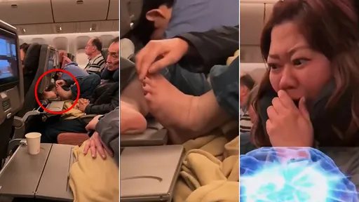 噁不噁？乘客飛機餐桌「摳腳丫」　她驚恐目擊後表情超經典