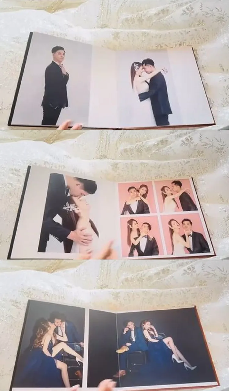 陳子玄和老公除了耍浪漫，也有逗趣畫面。翻攝Wedding21韓式婚紗（桃園）臉書