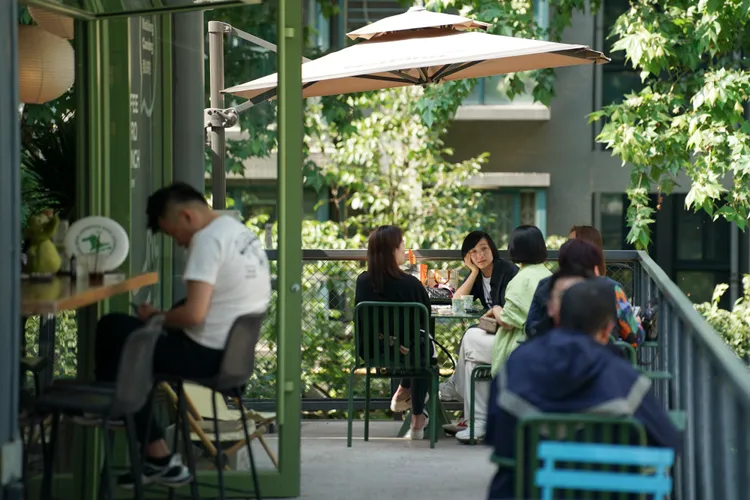 西安一間咖啡廳。新華社