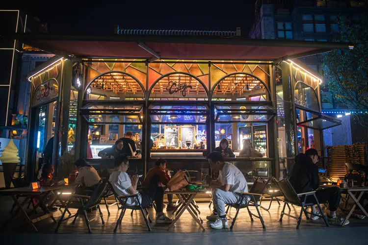 寧波一間咖啡廳。新華社