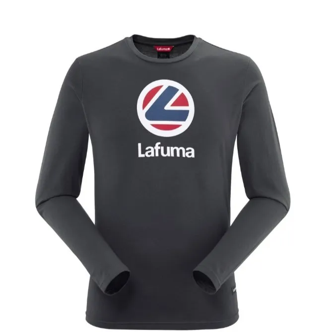 Lafuma GRAPHIC有機棉長袖上衣（黑）1380元。品牌提供