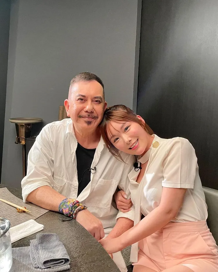 素海霖（右）日前和黃秋生共進晚餐，聊得很愉快。翻攝thisisshl IG