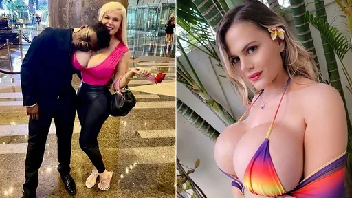 性感网美这样宠粉! 偶遇就赏「M奶枕头」甜蜜合影