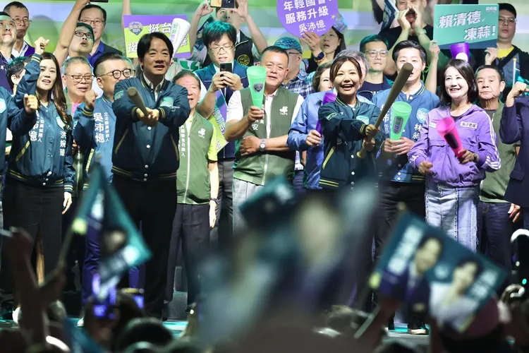 台下支持者熱情多次喊「凍蒜」。林林攝