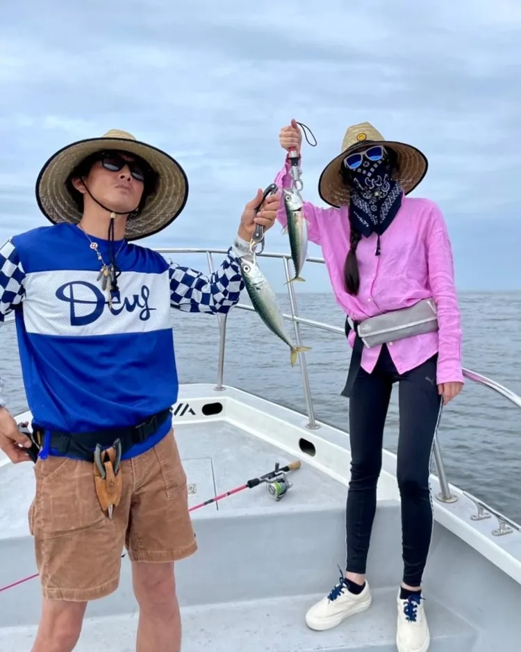 木村心美和爸爸出海釣魚。翻攝cocomi_553_official IG