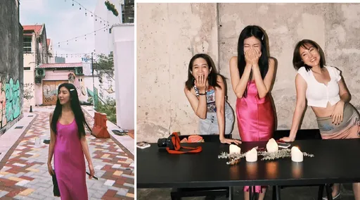 楊謹華遊大馬化身粉紅芭比　小腹微凸飄孕味