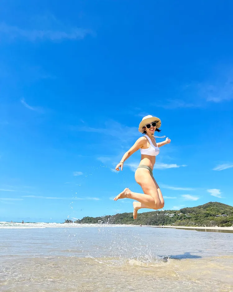 阿喜開心跳高高。翻攝阿喜臉書