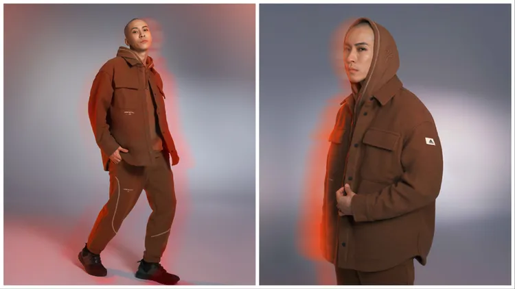 男款推出全新Shirket版型的毛氈布保暖襯衫外套。品牌提供