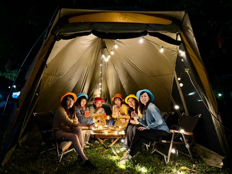 三五好友一同風格露營帳。觀光局提供