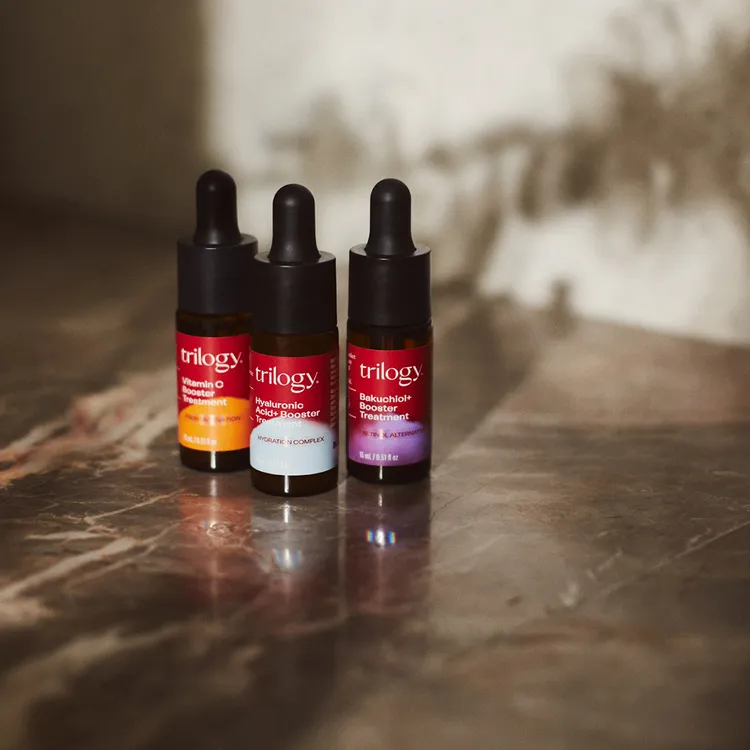 Trilogy安瓶系列，各15ml／1490元。品牌提供