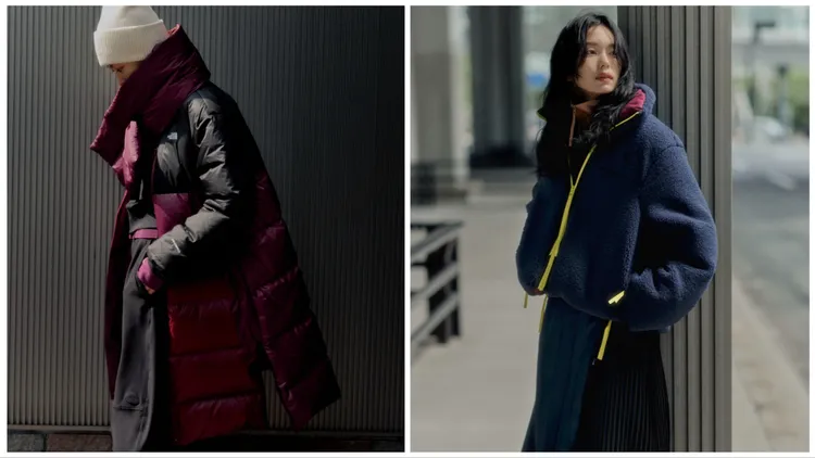 女生推出長版羽絨外套以及羊羔絨外套。品牌提供