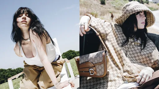 怪奇比莉和GUCCI「怪奇包」成絕配 不對稱歪斜方形蘊含永續時尚