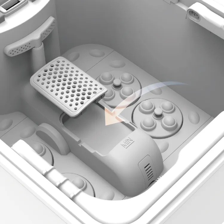 「足好坐」採用16顆太極滾珠按摩盤，並可放入足浴包。業者提供