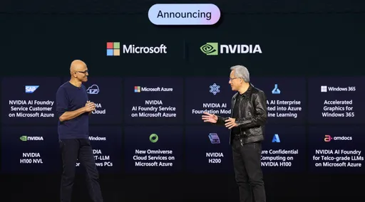 NVIDIA黃仁勳與微軟同台宣布合作　支援創建最先進的企業聊天QA