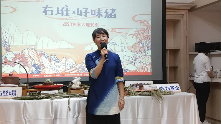 楊瑞霞指出，客家大地餐桌讓民眾更深入了解客家文化和農產品。凃建豐攝