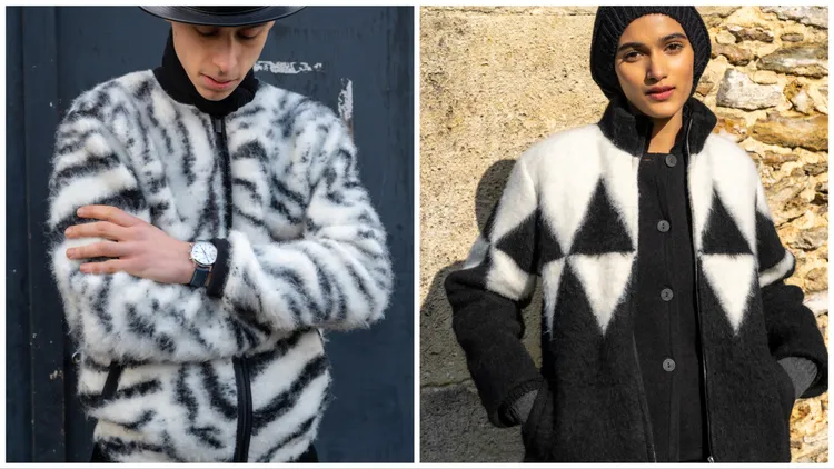 黑白色調斑馬紋與菱格紋緹花圖樣成為搶眼花色。品牌提供