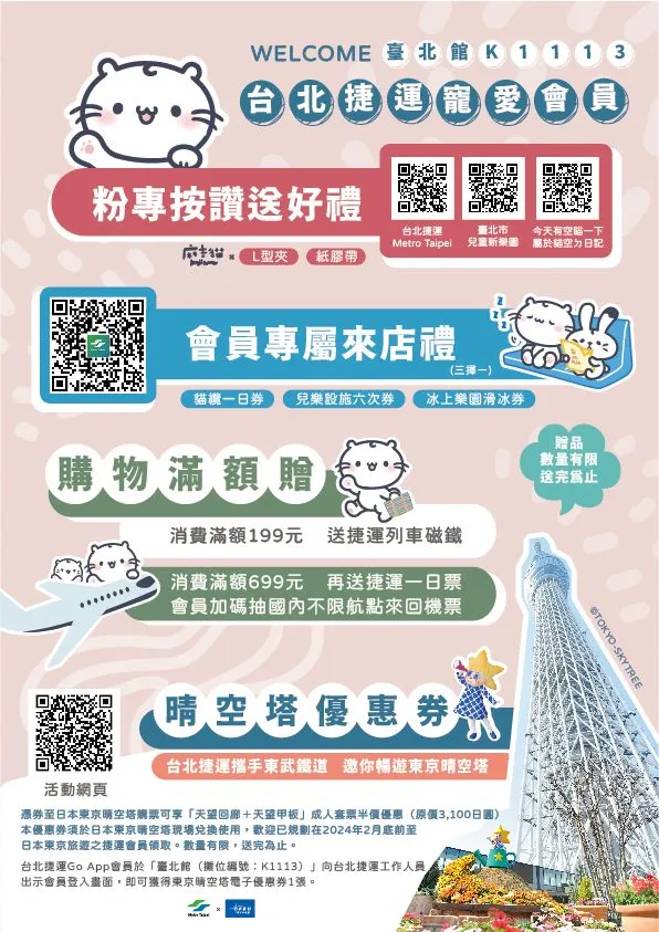 東京晴空塔優惠券活動。北捷提供