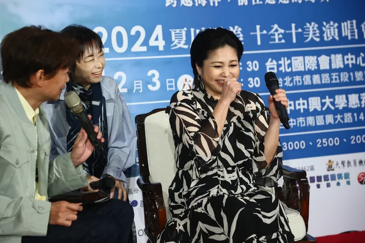 夏川里美（右）自爆喉糖就是炸雞，可愛發言引起全場哄堂大笑。彭欣偉攝