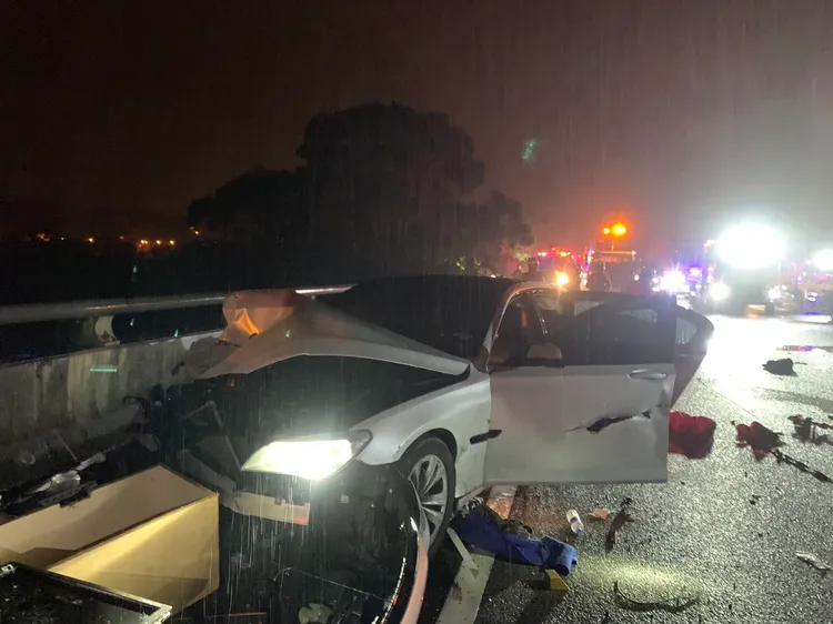肇禍自小客車駕駛疑超速、分心未注意車前狀況。民眾提供