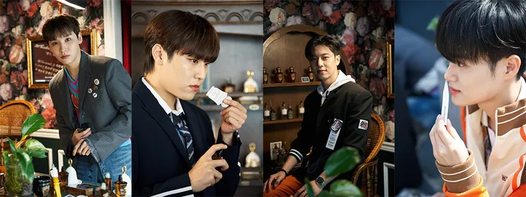 AB6IX與香水品牌推出聯名款。KOFICE, BRANDNEW MUSIC, VILLA ERBATIUM提供