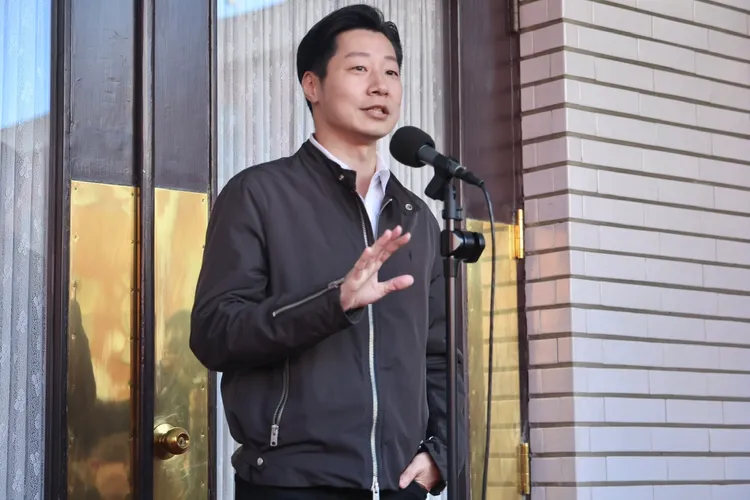 林昶佐今早受訪。林林攝