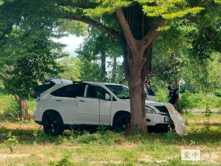 凶殺案發生在柬泰邊境的波比市一處荒地。翻攝自柬中時報