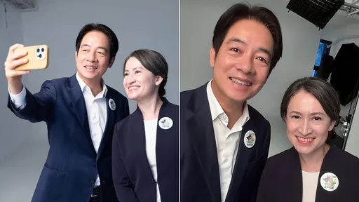 賴蕭配合體拍定裝照了　暗酸藍白拖？林楚茵：有副手才能拍