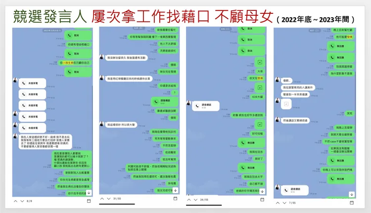 蔡耀頡多次找藉口不顧母女。國民黨提供