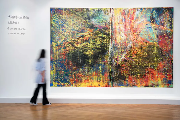 Gerhard Richter作品《抽象畫》9月曾來台灣展出，如今被台灣藏家所拍得。富藝斯提供
