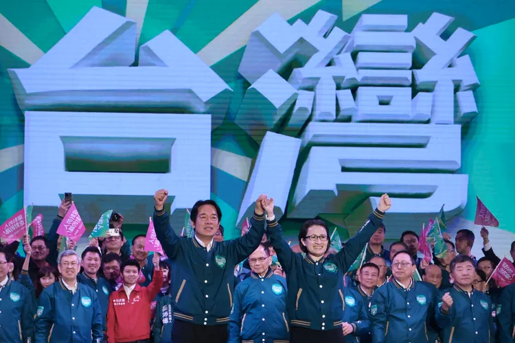 蔡英文相信賴清德、蕭美琴，能夠接棒，在對的路上帶領台灣繼續前進。林林攝