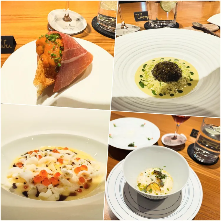 林可彤夫妻到高檔餐廳用餐，精緻的美食讓人看了食指大動。翻攝自林可彤臉書