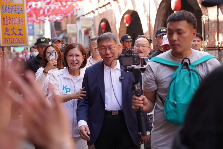 柯文哲今到金門跑行程。民眾黨提供