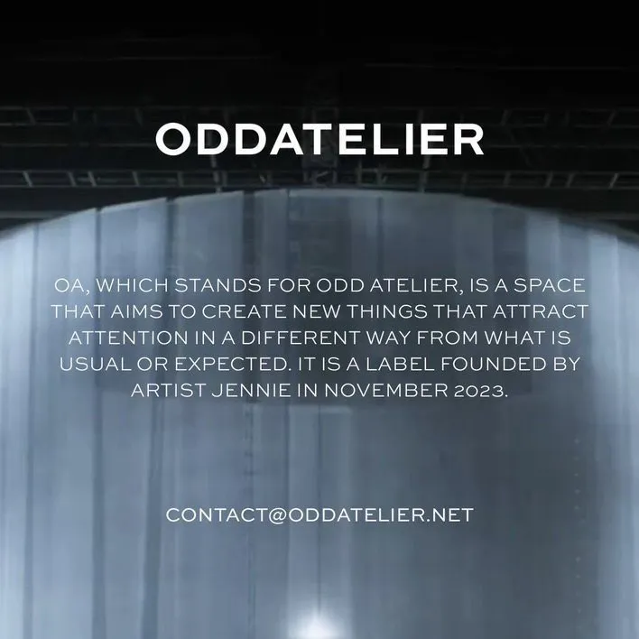 官網提到Jennie於2023年11月設立ODD ATELIER。翻攝ODD ATELIER官網