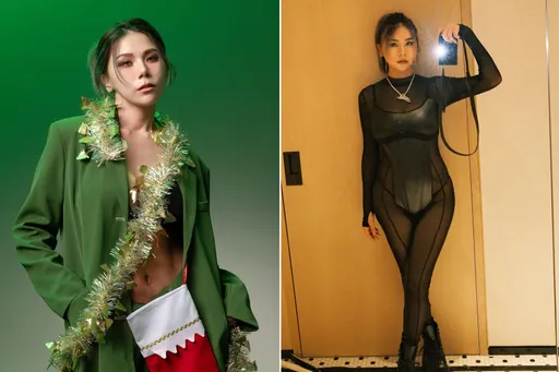 蕾菈聖誕節膩了！變綠色小丑曬馬甲線　網朝聖Joeman地獄留言笑噴