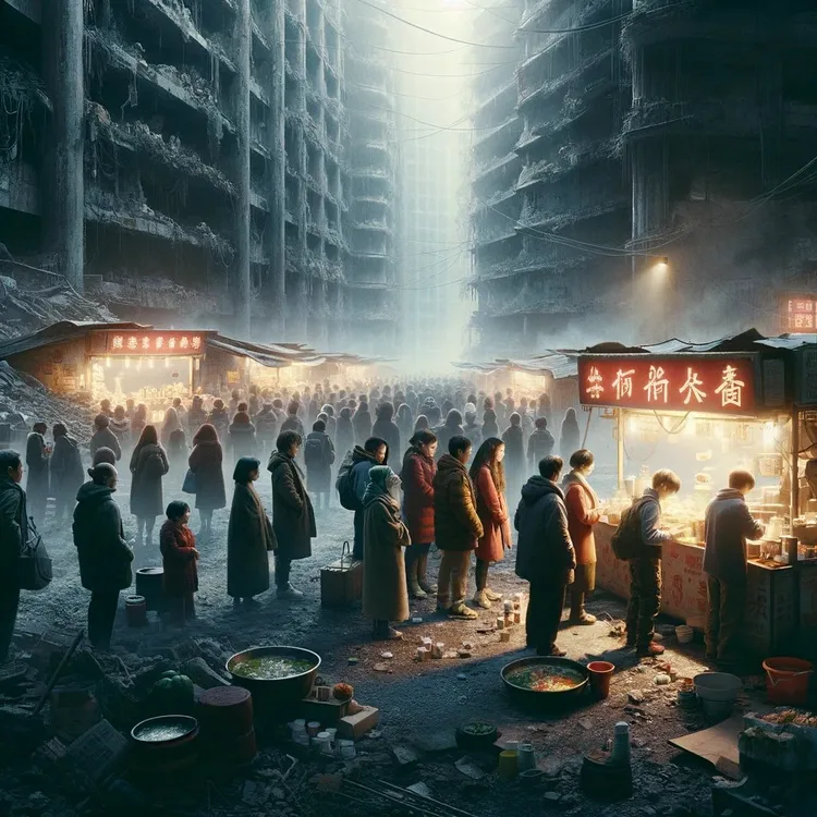 網友KUSO香港已成金融中心遺址，只能發展夜市。翻攝推特@abeleung