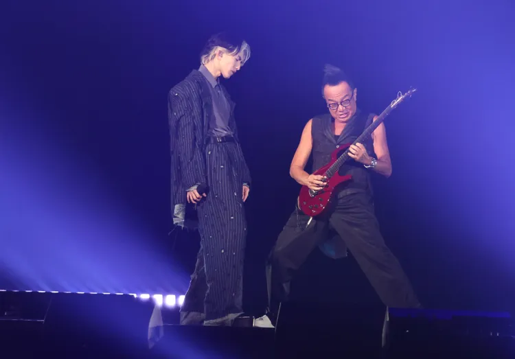 林宥嘉與黃大煒合體讓台下歌迷嗨翻天。彭欣偉攝