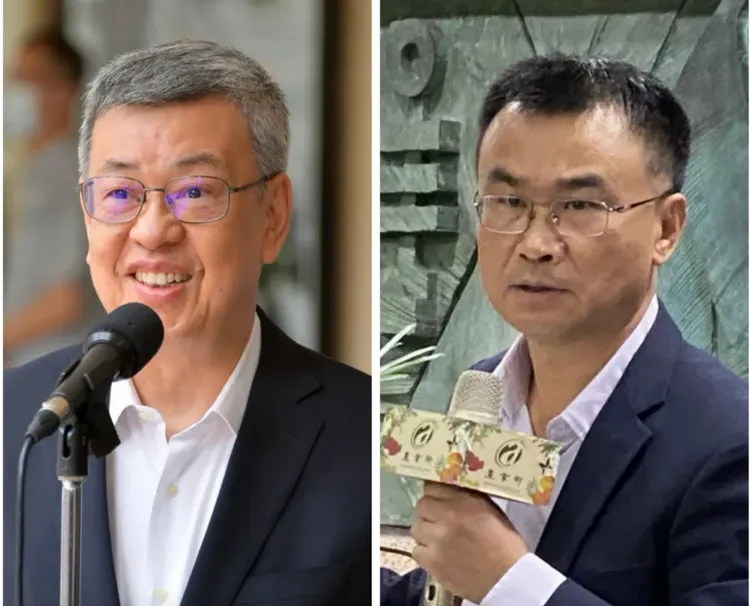 行政院長陳建仁(左，行政院提供)、農業部前部長陳吉仲(右，資料照片)遭告發散佈謠言，法院裁定免罰。