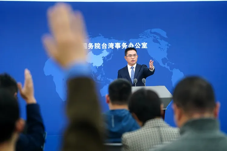 國台辦發言人陳斌華。新華社